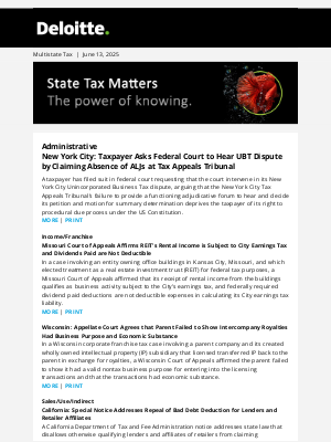 Deloitte - State Tax Matters: Issue 2025-23