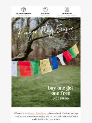 DharmaShop - Prayer Flag Season! Buy One Get One Free 🙏