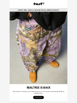 HUF Worldwide - REALTREE RESTOCK