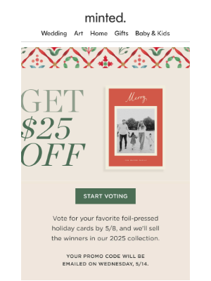 Minted - $25 off for your thoughts
