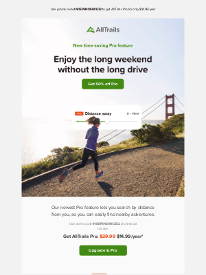 AllTrails - Save on Pro and try out our newest time-saving feature