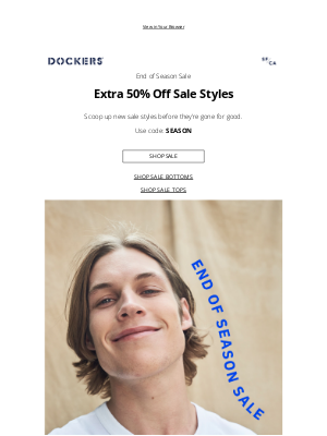 Dockers - 🚨Extra 50% off sale styles🚨