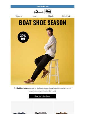 Clarks Shoes - ⛵Sail Into Summer with Timeless Boat Shoes