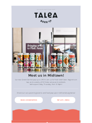 Talea Beer Co. - Meet us in Midtown! 🚂