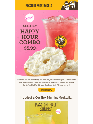 Einstein Bros. Bagels - Let's do All-Day Happy Hour! 🍹🥯