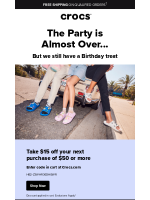 Crocs - Stephen, don't miss out on your special birthday offer! 🥳
