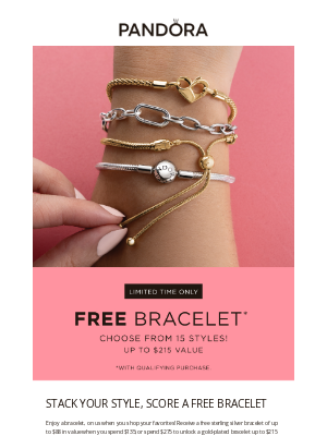 Pandora Jewelry USA - Your stack just got better with a free bracelet