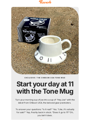 Reverb - Tone Mug is a gag gift you didn't know you need