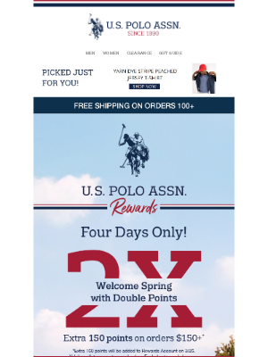 U.S. Polo Assn. - ⭐⭐ Earn Double Points Starting 3/20! ⭐⭐