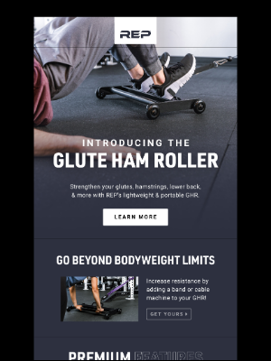 REP Fitness - New: The Glute Ham Roller With a Game-Changing Design
