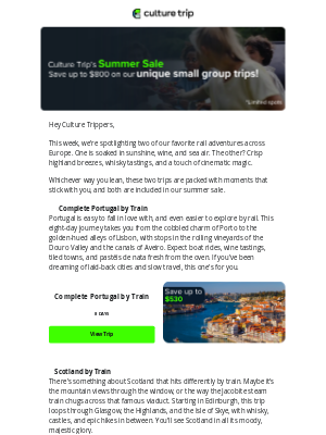 Culture Trip - Europe by Train? These Sale Trips Are Going Fast