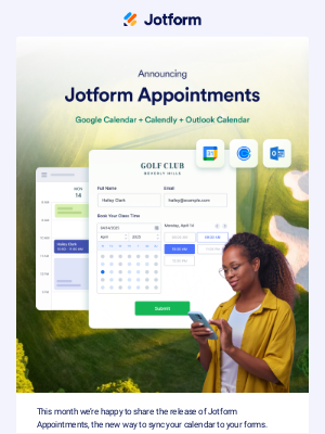 JotForm - Announcing Jotform Appointments: Google Calendar + Calendly + Outlook Calendar