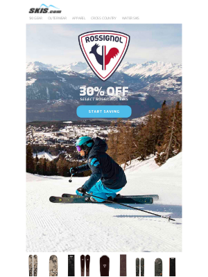 Skis - Can't Stop Thinking About Winter?❄️ 👀 Save Up to 30% On Rossignol Skis!