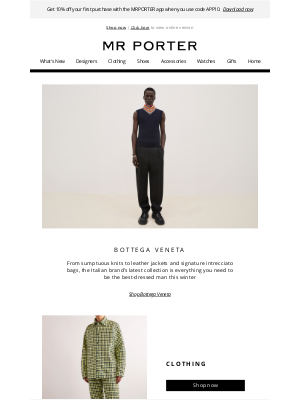 MR PORTER - Bottega Veneta’s secrets to winter style
