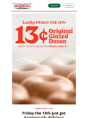 Krispy Kreme Doughnuts - 13¢ for a dozen?! That's a scary good deal