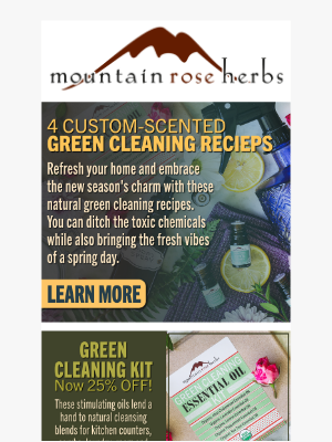 Mountain Rose Herbs - 4 Custom-Scented Green Cleaning Recipes