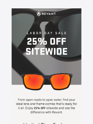 Revant Optics - Labor Day Sale Starts Now!
