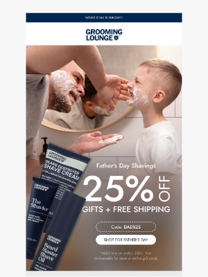 Grooming Lounge - Father's Day in 4, 3, 2...