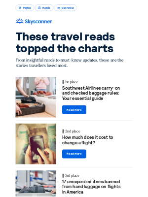 Skyscanner  - These travel reads topped the charts