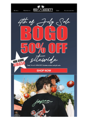 Riot Society Clothing - Blink and You'll Miss It…BOGO 50 Sitewide!😱
