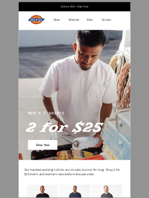 Summer T-Shirt Sale: 2 For $25
