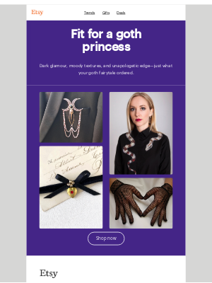 Etsy - Today’s mood: goth princess 🖤