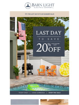 Barn Light Electric - LAST DAY FOR 20% OFF Your Whole Cart*