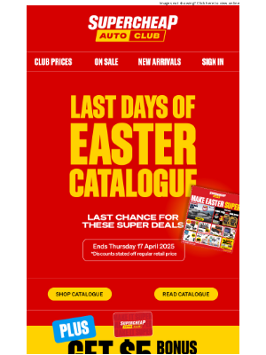 Super Cheap Auto (Australia) - However you Easter, make it super with these deals.
