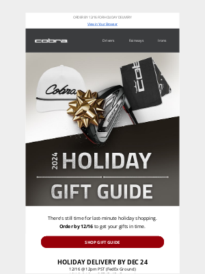 COBRA PUMA GOLF - Get Your Golf Gifts In Time For The Holidays