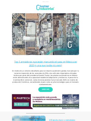 Cluster Industrial (Mexico) - 🚗💥 Estas son las 5 plantas automotrices en México que empezaron con todo el 2025 🔥
