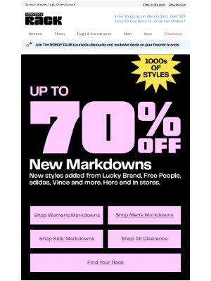 Nordstrom Rack - New markdowns up to 70% OFF