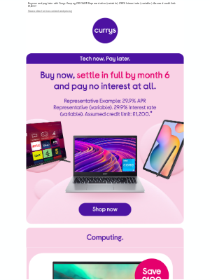 Currys (United Kingdom) - Time for a tech upgrade?