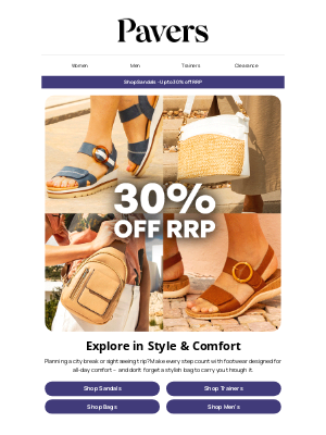 Pavers Shoes (United Kingdom) - Planning a city break? Step this way🌞