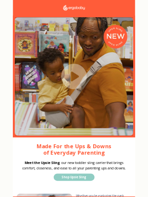 Ergobaby - Available Now! Our NEW Upsie Sling Carrier