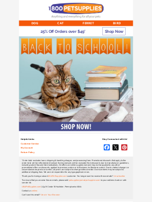 PetSupplies.com - Hot Temps, Hotter Deals! 25% Off Your Order!