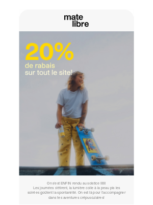 Mate Libre (France) - 20% de rabais sur tout le site ☀️☀️☀️