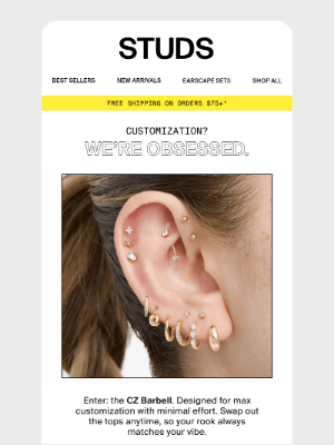 Studs - One barbell, endless options 💫