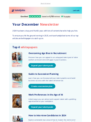 Your December newsletter has arrived