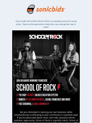 Sonicbids - Inspire Kids to Rock on Stage and in Life