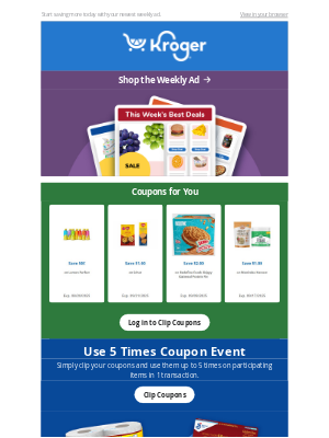 The Kroger Co. - Time to Save with New Weekly Ad Deals 💸 | Use 5 Times Coupons | Back to School Meals