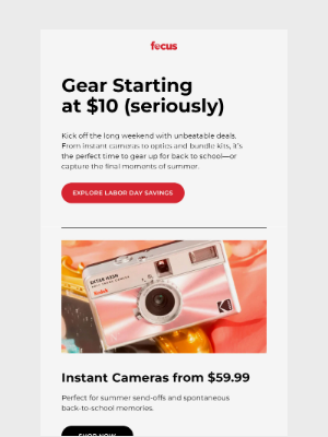 Focus Camera - Labor Day deals starting at $10