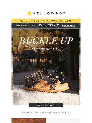 Yellow Box Shoes - Buckle Up: These Metal Details Are Going Fast! 💨