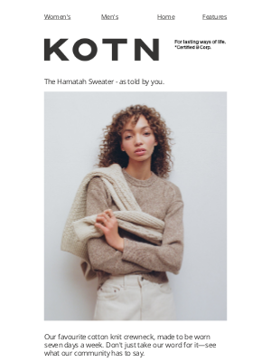 Kotn - The Hamatah Sweater - 20% Off