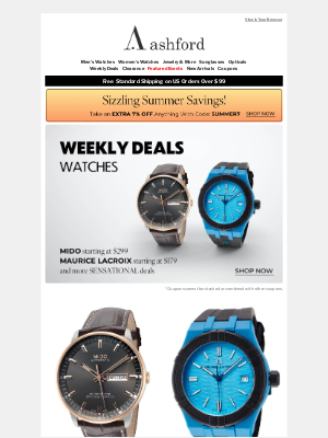 Ashford - This Week’s Unbeatable Watch Deals Are Here