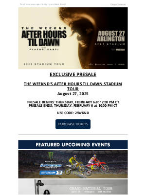 Dallas Cowboys - Exclusive The Weeknd Presale