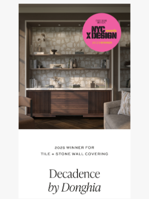 Artistic Tile - NYCxDesign 2025 Winner: Decadence by Donghia