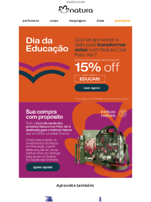 Natura (Brazil) - Sua compra ajuda a transformar vidas! ❤️