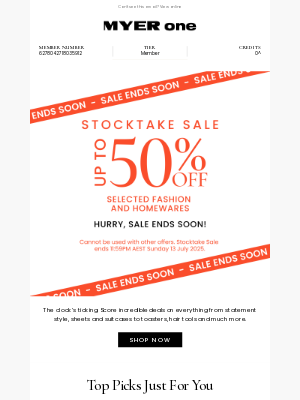 MYER (Australia) - FINAL DAYS! 50% off a range of quilt covers, sheets, blankets & more