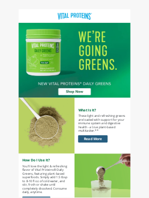 Vital Proteins - We're Going Greens.