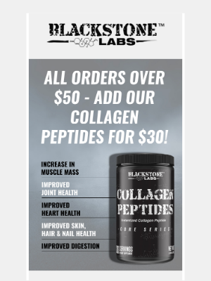 Blackstone Labs - Get Collagen Peptides for 1/2 PRICE! 😱